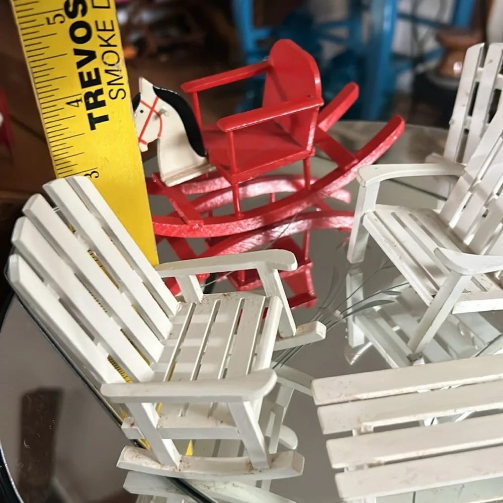 Vintage Wooden Dollhouse Furniture